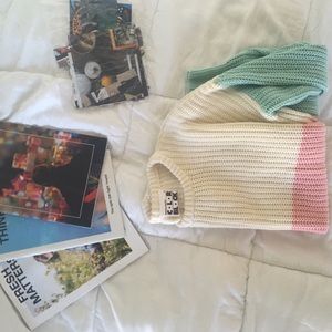 fisherman colorblock sweater