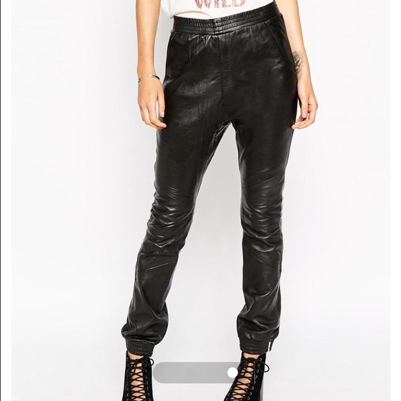 leather trackies