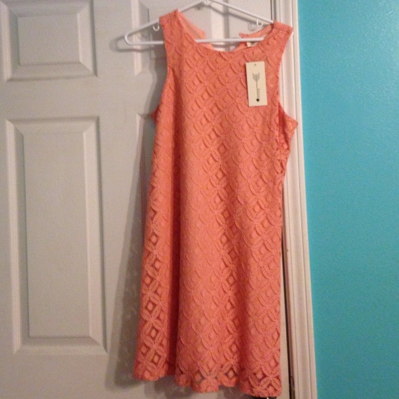 Peach colored dress