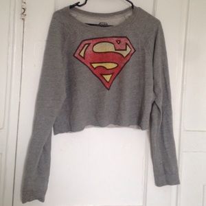 Superman Cropped Sweater