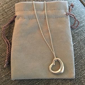 Tiffany & co Elsa Peretti open heart necklace