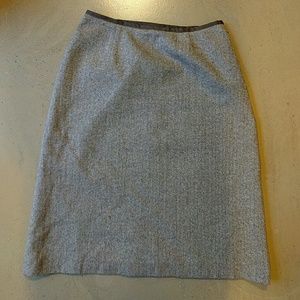 Brown pencil skirt.