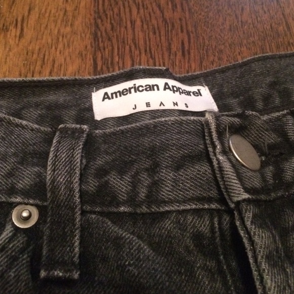 American apparel gray high waisted jeans