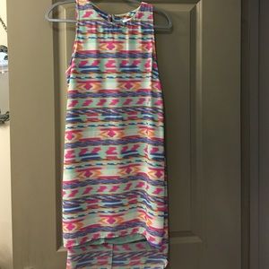 Lush High-low Aztec print dress