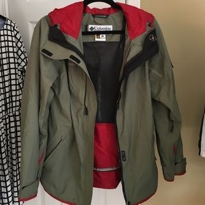 Green Columbia Rain Jacket