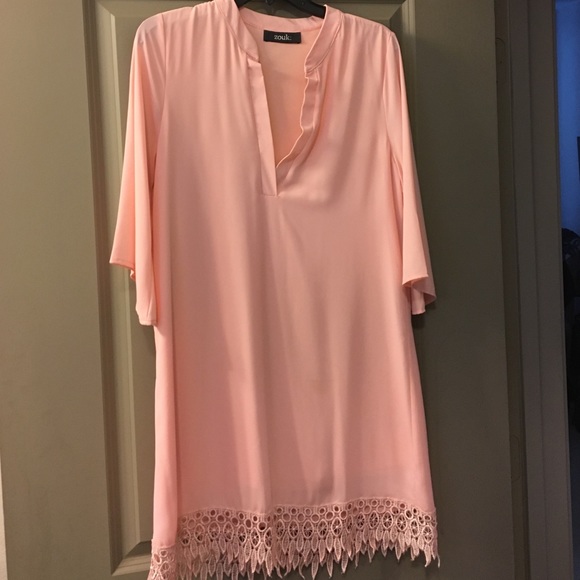 Zouk blush tunic dress