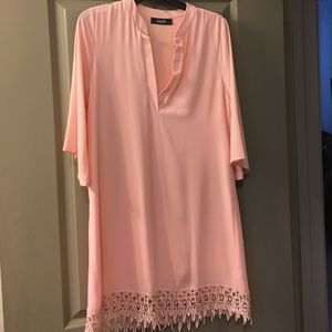 Zouk blush tunic dress