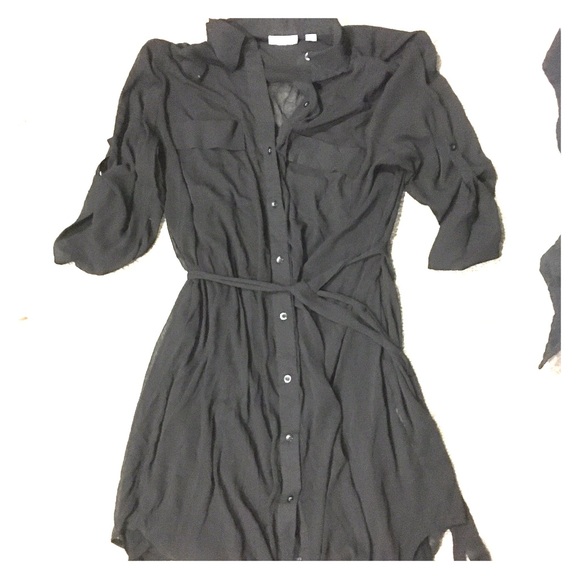 NY&Co. Sheer Black Dress