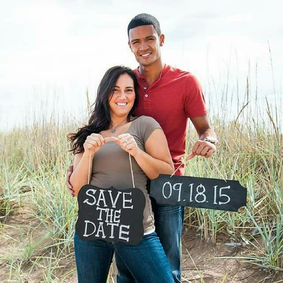 Personalized Chalkboard Save the Date Sign