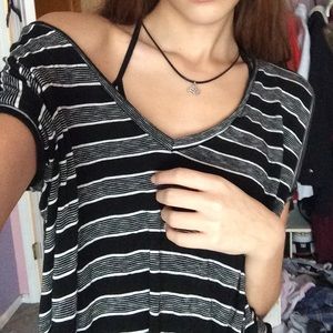 Brandy Melville striped v neck