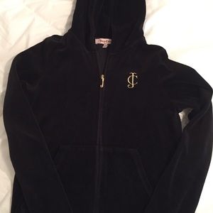 Juicy Couture Black Velour Zip Up