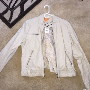 Beige leather. Brand new