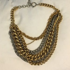 Elizabeth Cole Multi Strand Chain Necklace