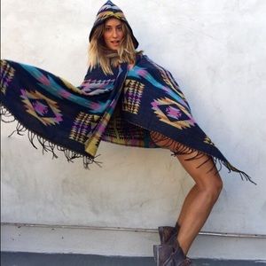 Colorful tribal poncho