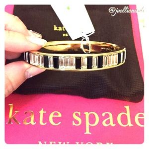 LAST 1‼️💯%Auth kate spade Gold Crystal Bangle