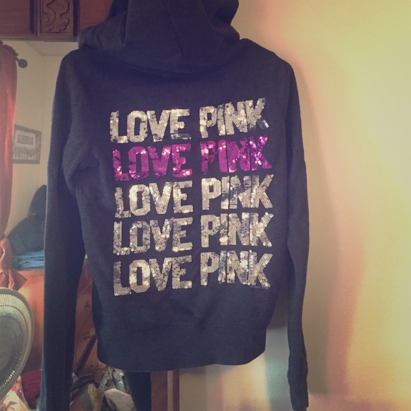 Pink zip up hoodie