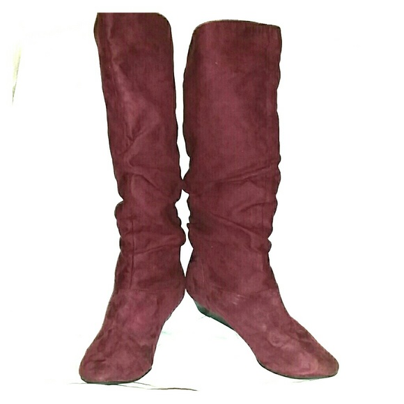Wet Seal faux-suede high boots