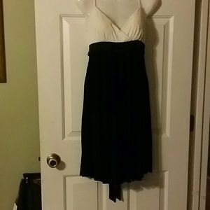Black dress pleated skirt