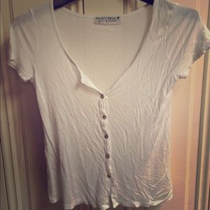 UO white crop top
