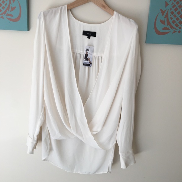 NWT Karen Kane Sheer Blouse S