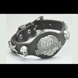 Unisex Harley Davidson leather bracelet