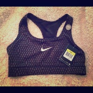 NWT Nike Victory Blk/Gray Sports Bra, S