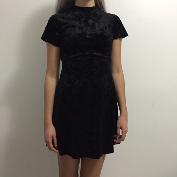 Motel Velvet Skater Dress