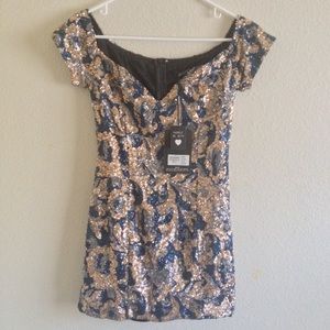 Bardot Sequin Mini Dress