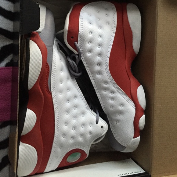 Air Jordan retro 13 white black red grey