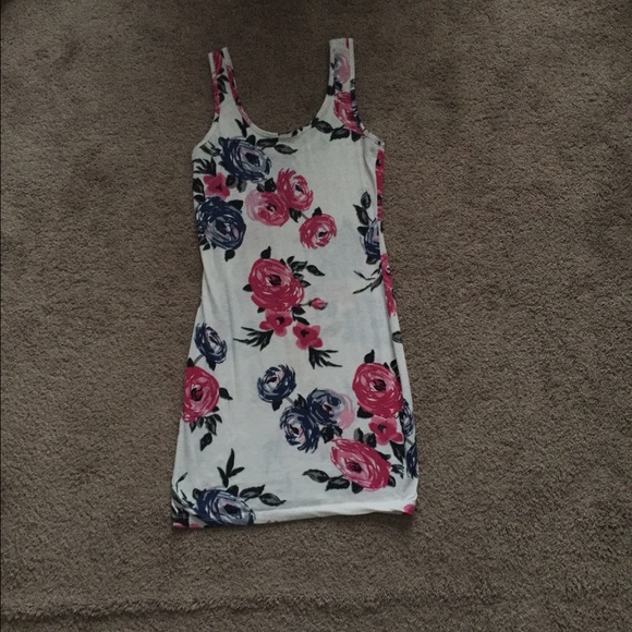 SKIN TIGHT MINI FLORAL DRESS
