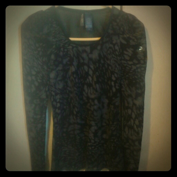 Black and white formal long sleeve blouse