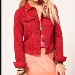 GAP Red jean jacket