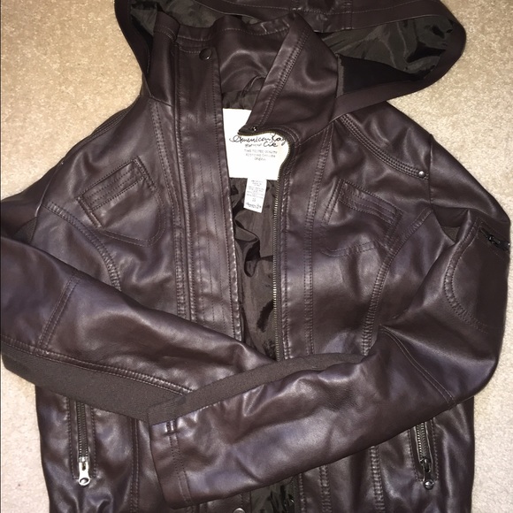 American Rag dark brown leather jacket
