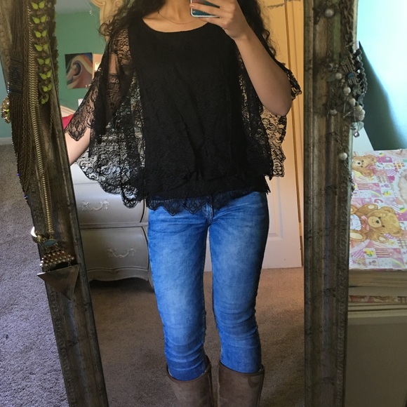 Black lace top