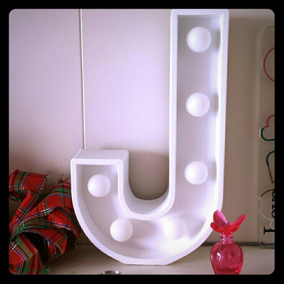 Light up marquee letter "J"