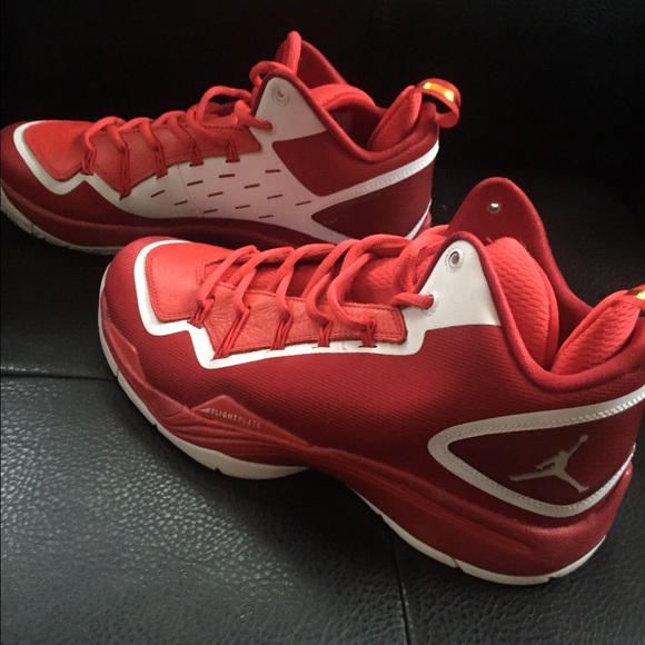 Authentic Chris Paul Red and White Jordan's
