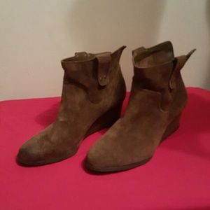 Lucky Brand Suede Wedge Bootie