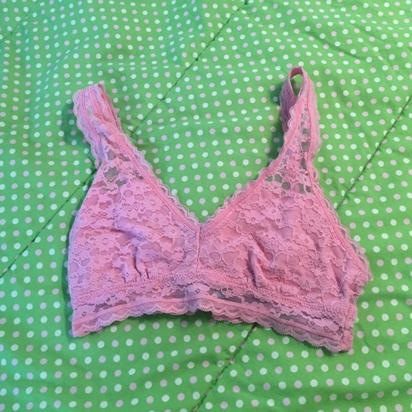 Pink lace bralette