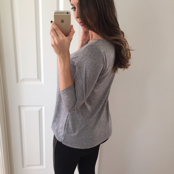 Sold • Grey Wrap Top - Picture 2 of 4
