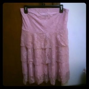 Laced Light pink mini dress