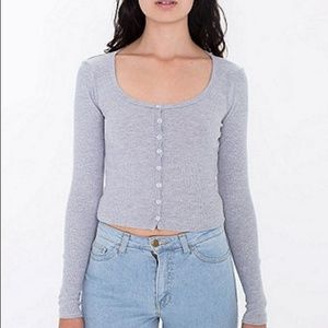 BRAND NEW american apparel ribbed long sleeve crop