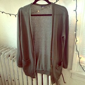 dark green slouchy cardigan
