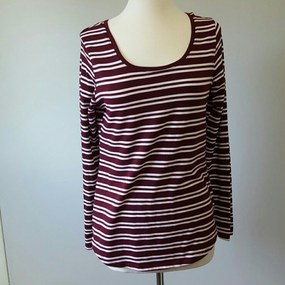 Donated - Burgundy Striped Top
