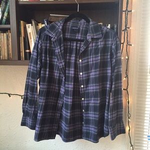 black and purple flannel