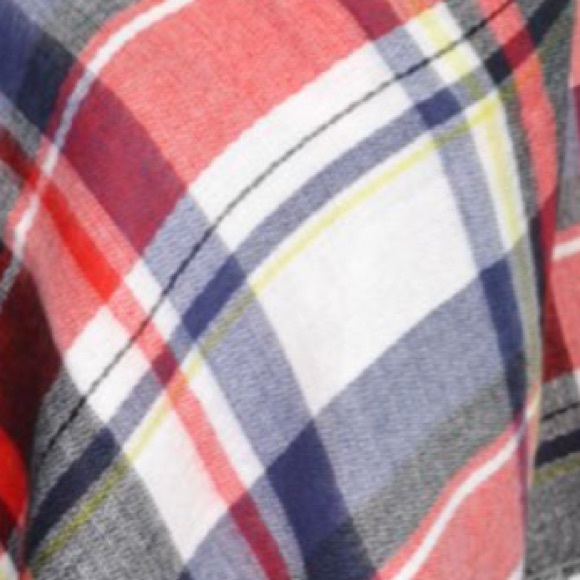 Red Dark Blue Blanket Scarf - Picture 2 of 3