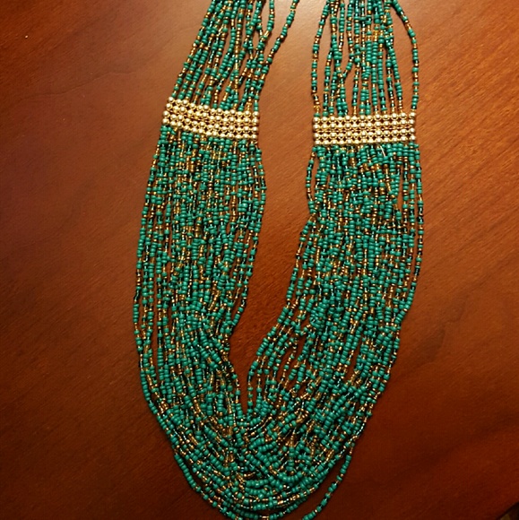 Turquoise and gold necklace