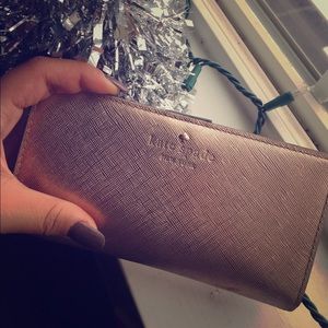 Rose gold Kate spade wallet
