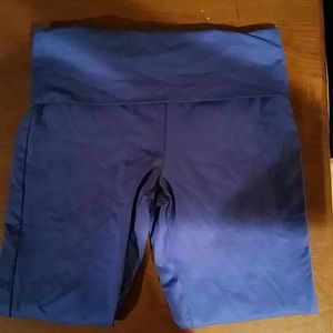 Blue exercise capri leggings