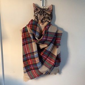NWT plaid tartan chunky blanket scarf
