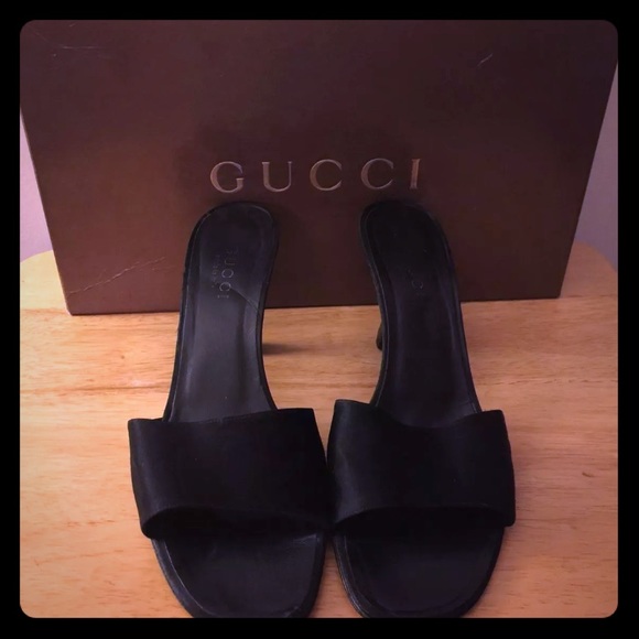 Gucci Shoes - Gucci Black Mule/slides size 10B